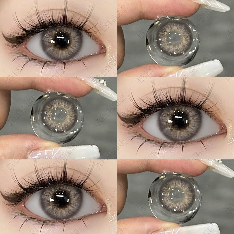 HOLLAND Series Brown Colored Contact Lenses - 14.5mm Diameter, Includes Free Lens Case