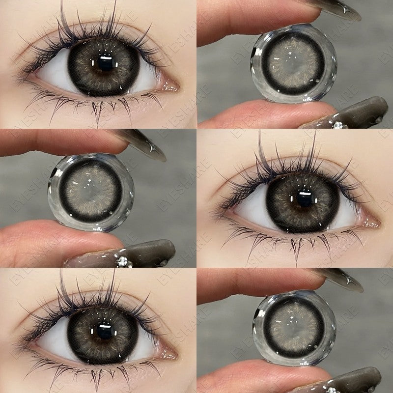 HOLLAND Series Brown Colored Contact Lenses - 14.5mm Diameter, Includes Free Lens Case