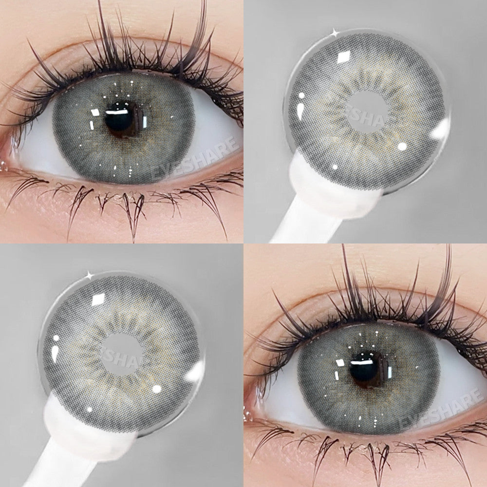 Eyeshare 15mm Softlens Black Big Eyes 1 Pasang Lensa Kontak Softlen Gray