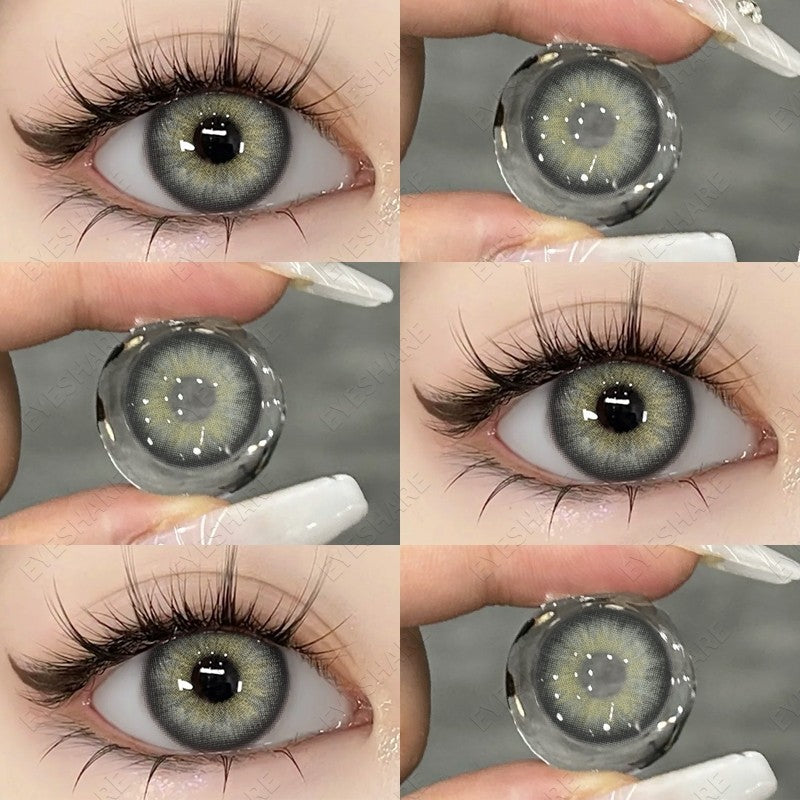 HOLLAND Series Brown Colored Contact Lenses - 14.5mm Diameter, Includes Free Lens Case