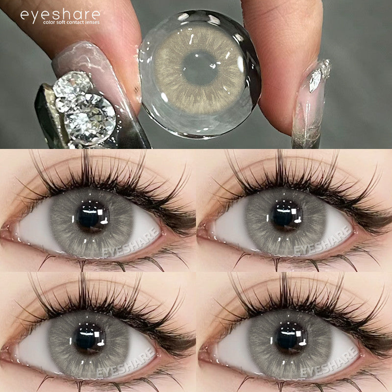 Eyeshare 15mm Softlens Black Big Eyes 1 Pasang Lensa Kontak Softlen Gray