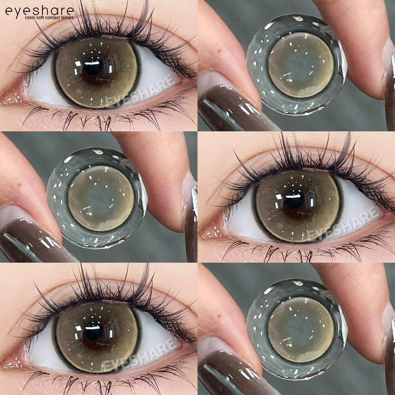 Eyeshare 15mm Softlens Black Big Eyes 1 Pasang Lensa Kontak Softlen Gray
