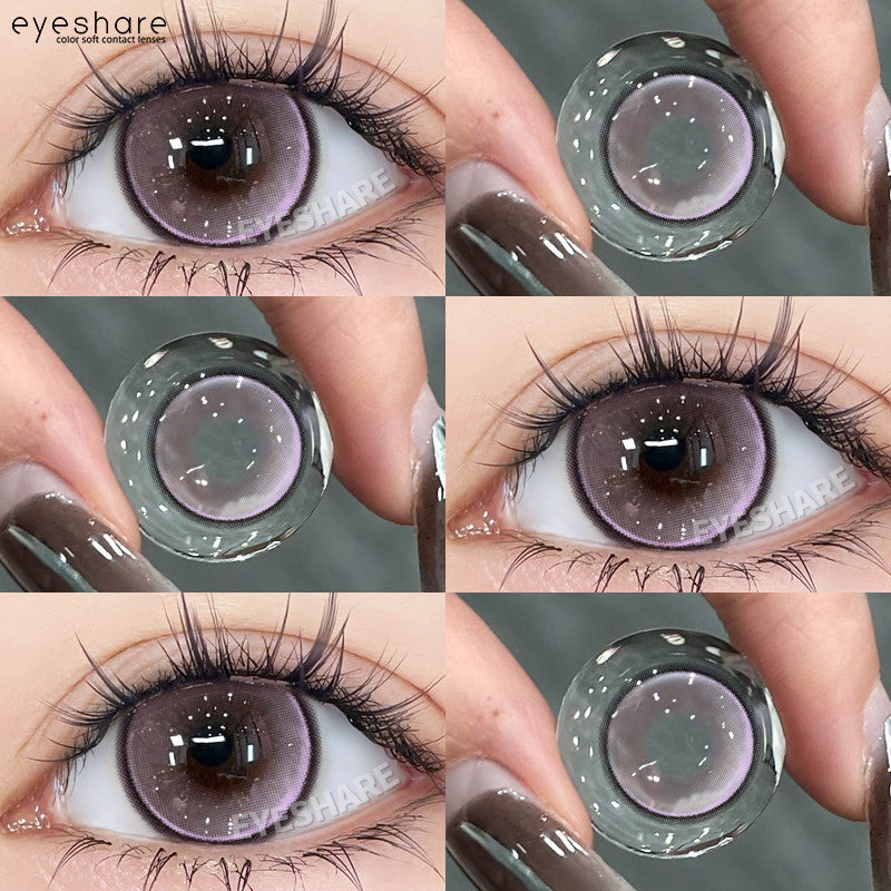 Eyeshare 15mm Softlens Black Big Eyes 1 Pasang Lensa Kontak Softlen Gray