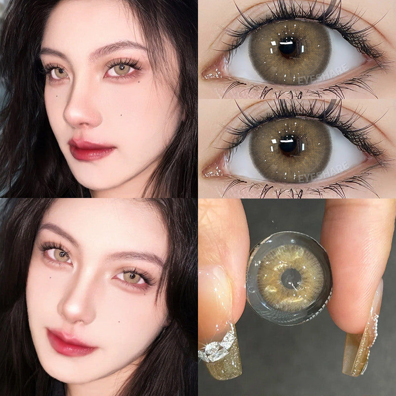HOLLAND Series Brown Colored Contact Lenses - 14.5mm Diameter, Includes Free Lens Case