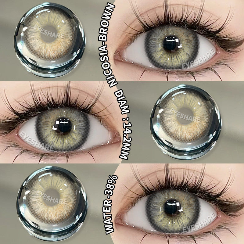 Eyeshare 15mm Softlens Black Big Eyes 1 Pasang Lensa Kontak Softlen Gray