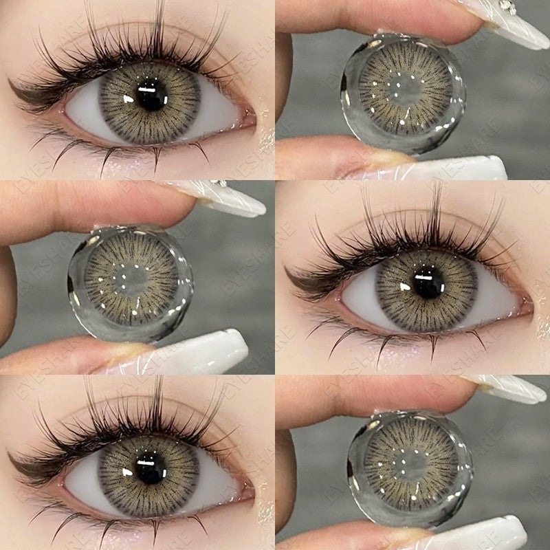 HOLLAND Series Brown Colored Contact Lenses - 14.5mm Diameter, Includes Free Lens Case
