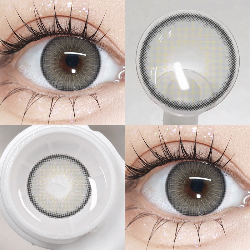 Eyeshare 15mm Softlens Black Big Eyes 1 Pasang Lensa Kontak Softlen Gray