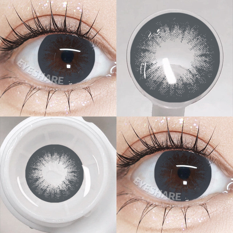 Eyeshare 15mm Softlens Black Big Eyes 1 Pasang Lensa Kontak Softlen Gray