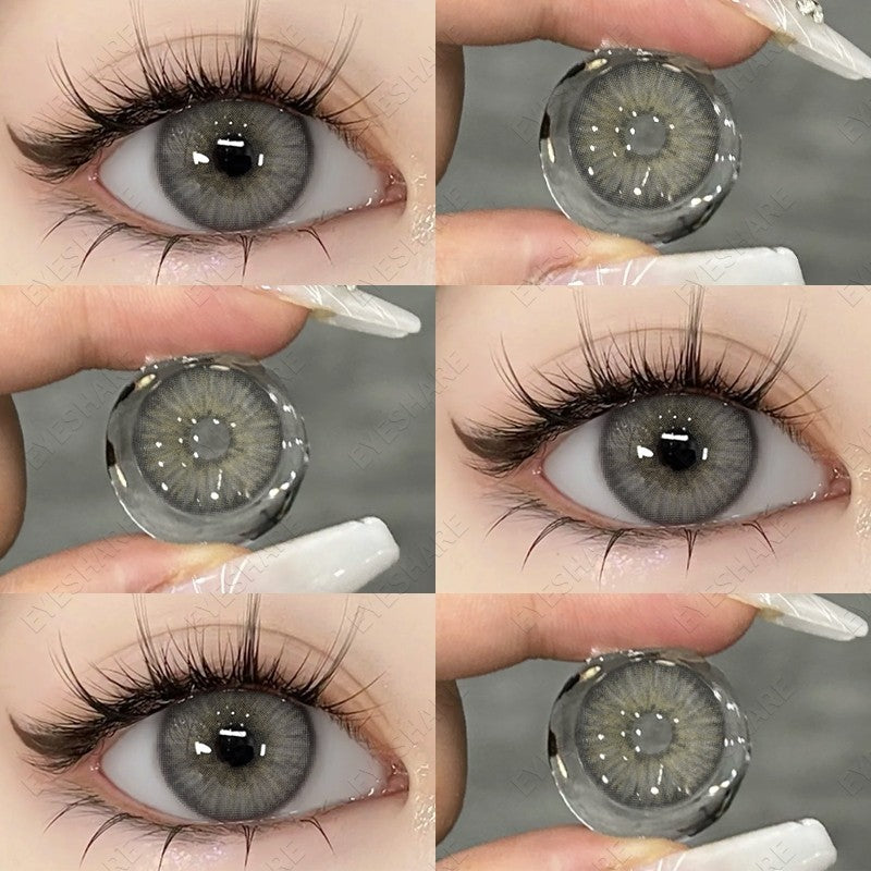 HOLLAND Series Brown Colored Contact Lenses - 14.5mm Diameter, Includes Free Lens Case