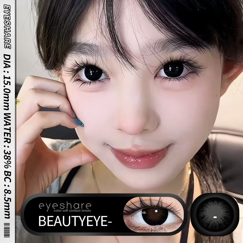 Eyeshare 15mm Softlens Black Big Eyes 1 Pasang Lensa Kontak Softlen Gray