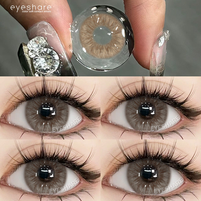 Eyeshare 15mm Softlens Black Big Eyes 1 Pasang Lensa Kontak Softlen Gray