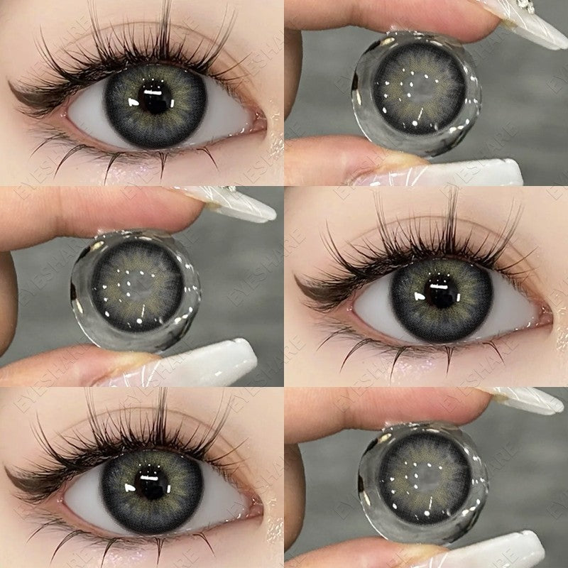 HOLLAND Series Brown Colored Contact Lenses - 14.5mm Diameter, Includes Free Lens Case