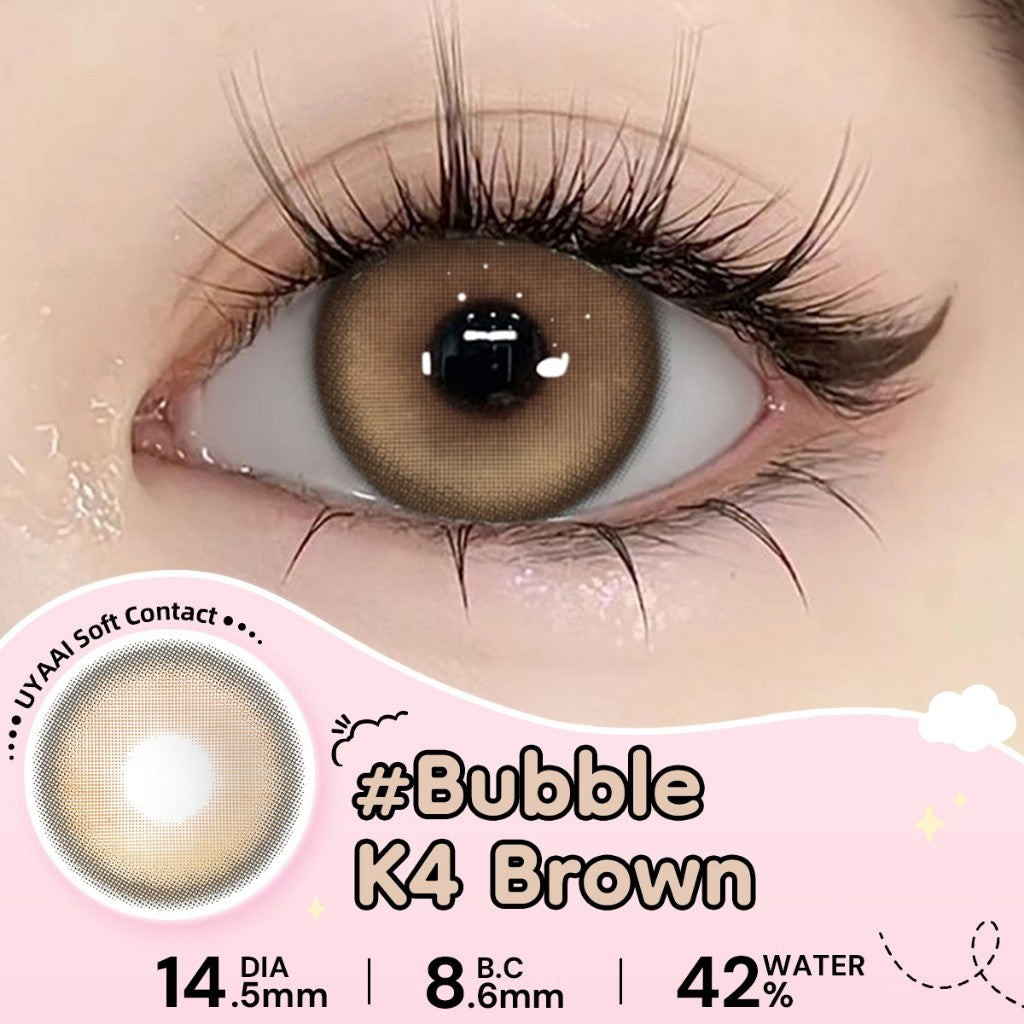 UYAAI Softlens Normal  Seri #Beeswax Pony Gray Sepasang Lensa Kontak Diameter14.0-15.0MM Kadar Air 42% soflens