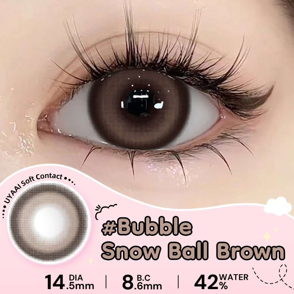 UYAAI Softlens Normal  Seri #Beeswax Pony Gray Sepasang Lensa Kontak Diameter14.0-15.0MM Kadar Air 42% soflens