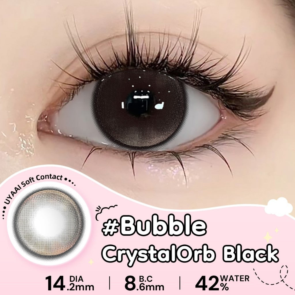 UYAAI Softlens Normal  Seri #Beeswax Pony Gray Sepasang Lensa Kontak Diameter14.0-15.0MM Kadar Air 42% soflens