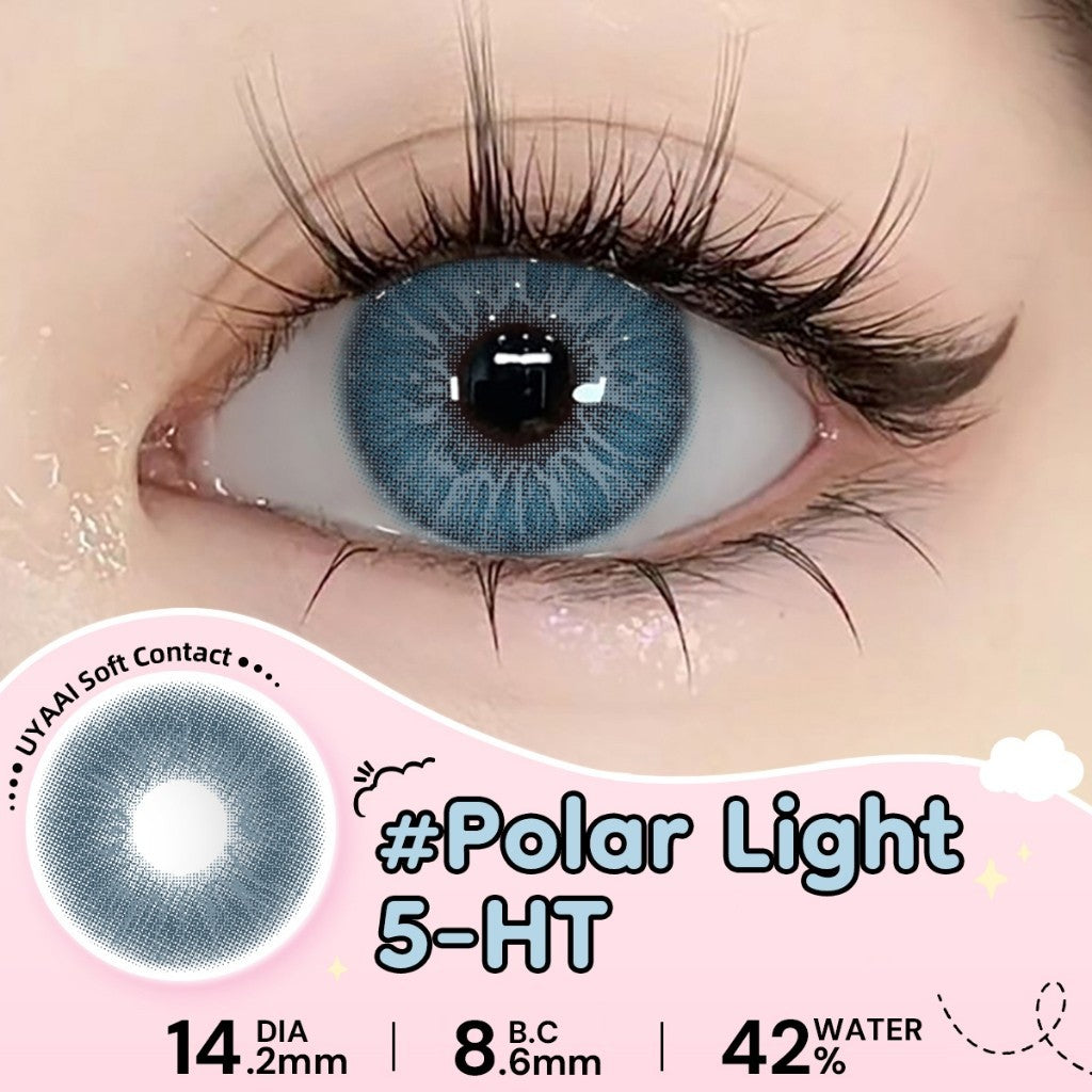UYAAI Softlens Normal  Seri #Beeswax Pony Gray Sepasang Lensa Kontak Diameter14.0-15.0MM Kadar Air 42% soflens