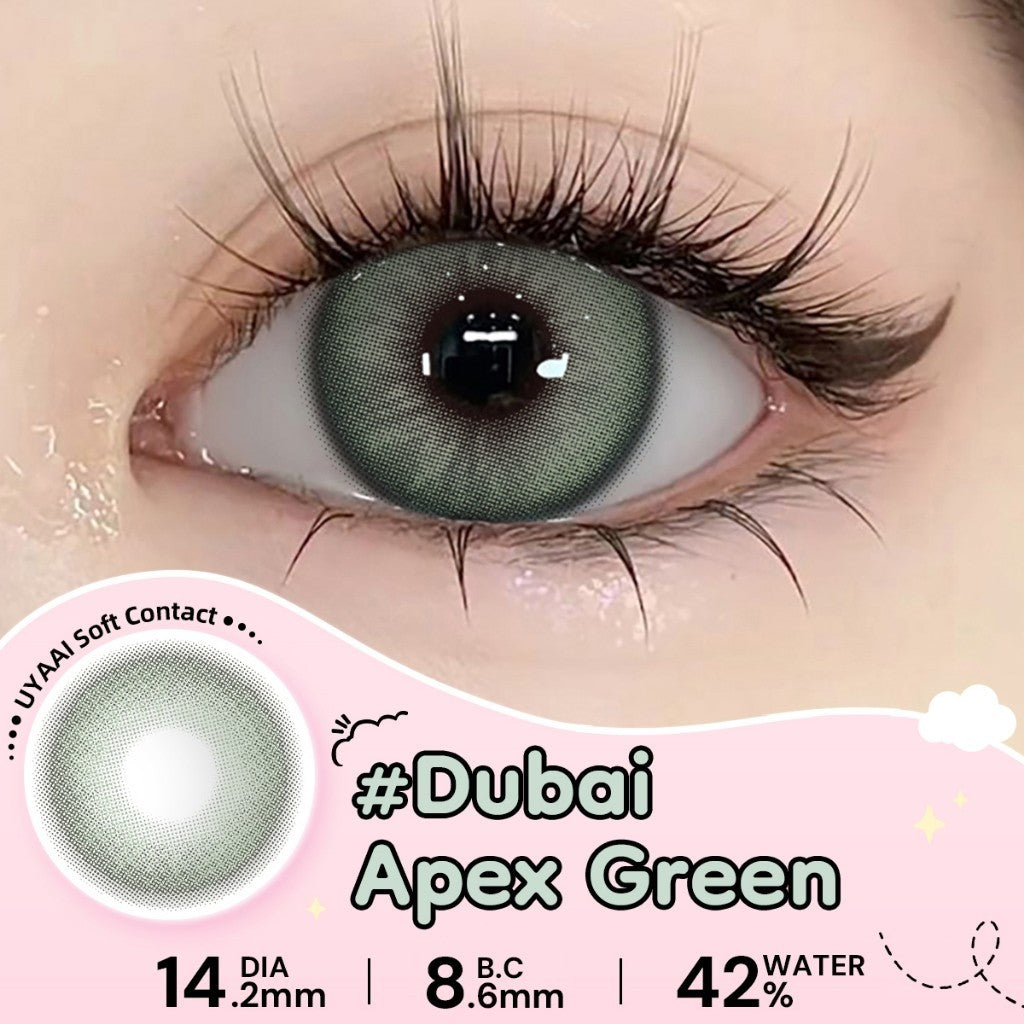 UYAAI Softlens Normal  Seri #Beeswax Pony Gray Sepasang Lensa Kontak Diameter14.0-15.0MM Kadar Air 42% soflens