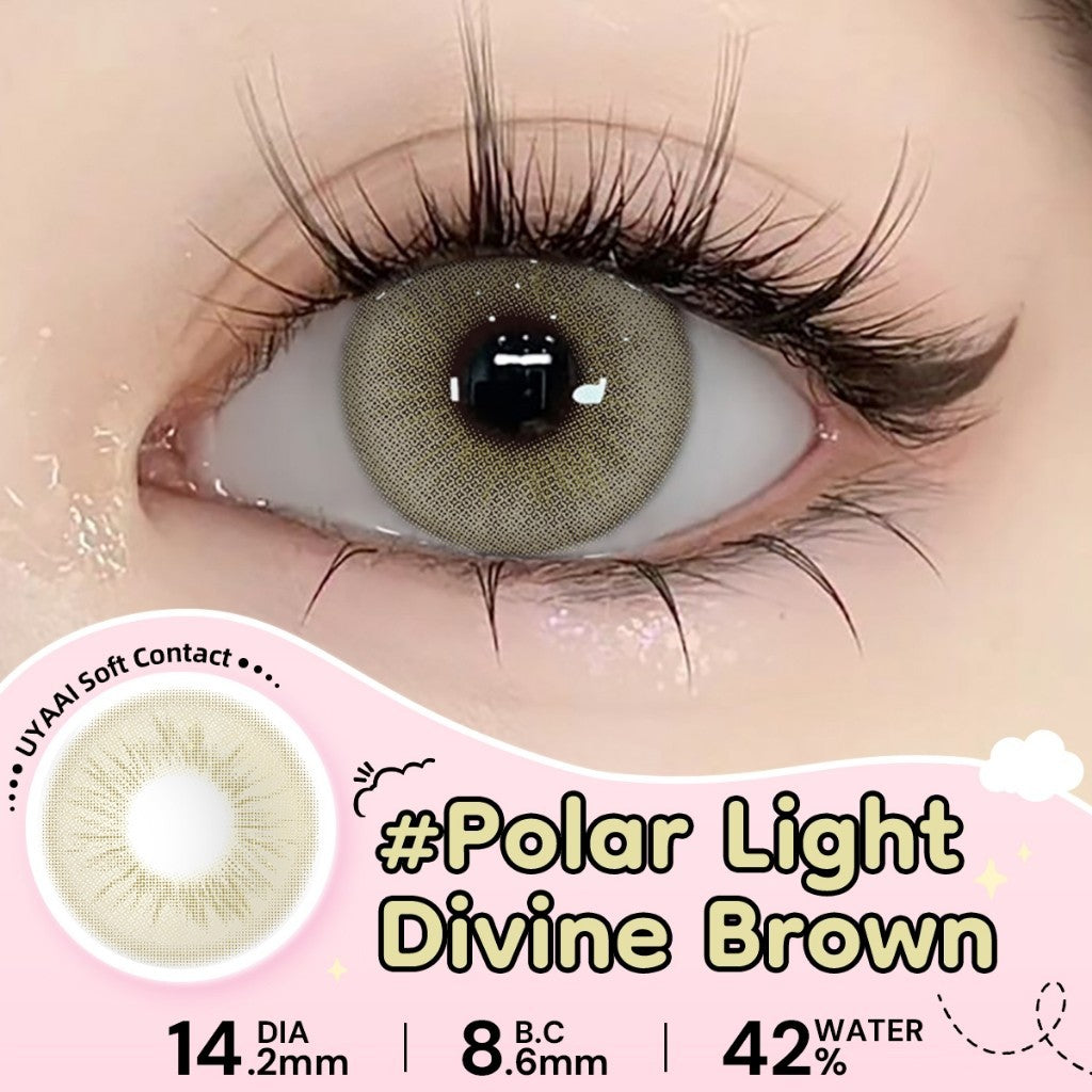 UYAAI Softlens Normal  Seri #Beeswax Pony Gray Sepasang Lensa Kontak Diameter14.0-15.0MM Kadar Air 42% soflens