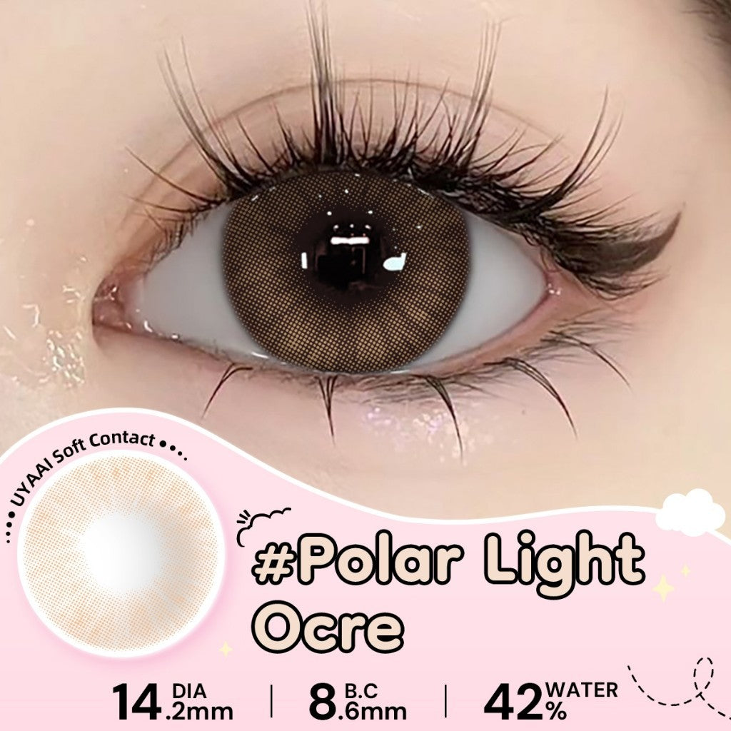 UYAAI Softlens Normal  Seri #Beeswax Pony Gray Sepasang Lensa Kontak Diameter14.0-15.0MM Kadar Air 42% soflens