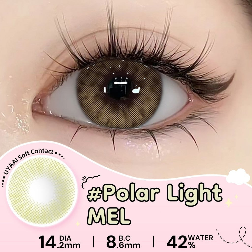 UYAAI Softlens Normal  Seri #Beeswax Pony Gray Sepasang Lensa Kontak Diameter14.0-15.0MM Kadar Air 42% soflens
