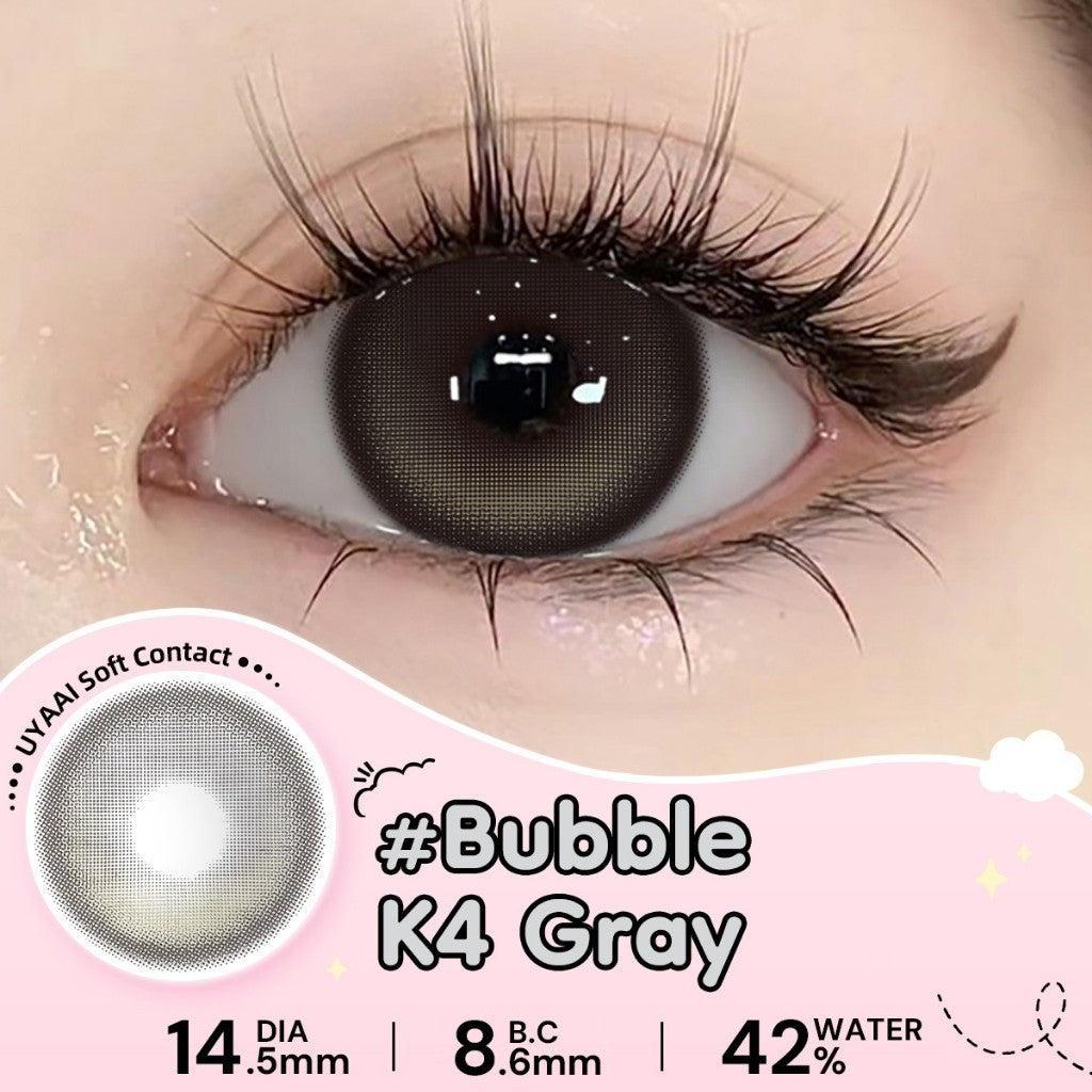 UYAAI Softlens Normal  Seri #Beeswax Pony Gray Sepasang Lensa Kontak Diameter14.0-15.0MM Kadar Air 42% soflens