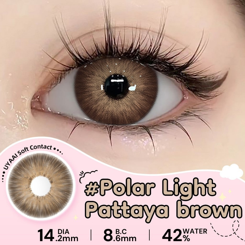 UYAAI Softlens Normal  Seri #Beeswax Pony Gray Sepasang Lensa Kontak Diameter14.0-15.0MM Kadar Air 42% soflens