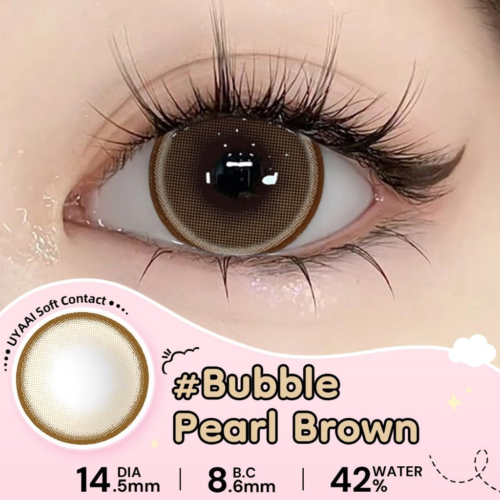 UYAAI Softlens Normal  Seri #Beeswax Pony Gray Sepasang Lensa Kontak Diameter14.0-15.0MM Kadar Air 42% soflens